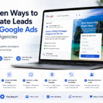 Google Ads lead generation for travel agencies showing ad campaign and landing page capturing enquiries and leads